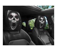 Funny Cartoon Car Headrest Covers, 2PCS Universal Fit, Big Eyes Head Rest Cover for Cars Universal Fit, Cheerful Face Cute Auto Front Seat Protector Decor for Halloween Christmas (Style E,4PCS)