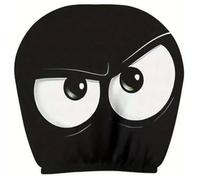 Funny Cartoon Car Headrest Covers, Big Eyes Head Rest Cover for Cars Universal Fit, Spooky Car Headrest Protector, Cheerful Face Cute Auto Front Seat Protector Decor for Halloween Christmas (26,2pcs)