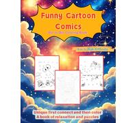 Funny Cartoon Comics Dot To Dot Coloring books for Adults Relaxation 50 Pictures, From Easy to Hard Difficulty, Large Print Size, Puzzle Activity book