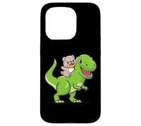 Funny Cartoon Kids Boys Kawaii Dino Dinosaur English Bulldog Carcasa para iPhone 15 Pro