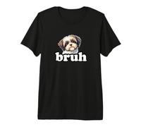 Funny Cartoon Mens Womens Kids Boys Bruh Shih Tzu Dog Lover Camiseta Premium
