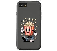 Funny Cartoon Popcorn Bucket Snack Movie Lover Design Carcasa para iPhone SE (2020) / 7/8