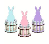 Funny Cash Holder - Organizer Box for Holiday Decor | Wooden Build with Rose Blue Violet Colors, Cute Money Storage, 3 Piece Set for Home Bookshelf Apartment Office Spring Party Favors