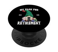 Funny Casino Retirement Plan For Women Retired Grandma Life PopSockets PopGrip Adhesivo