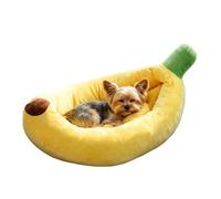 Funny Cat Bed Washable Pet Banana Shape Sleeping Nest Soft Plush Cat Bed