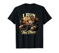 Funny Cat, CEO de I Run This Place, Humor Camiseta