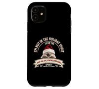 Funny Cat Christmas Sarcastic Humor Not in Holiday Spirit Carcasa para iPhone 11