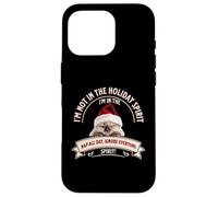 Funny Cat Christmas Sarcastic Humor Not in Holiday Spirit Carcasa para iPhone 16 Pro