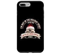 Funny Cat Christmas Sarcastic Humor Not in Holiday Spirit Carcasa para iPhone 7 Plus/8 Plus