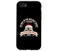 Funny Cat Christmas Sarcastic Humor Not in Holiday Spirit Carcasa para iPhone SE (2020) / 7/8