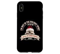 Funny Cat Christmas Sarcastic Humor Not in Holiday Spirit Carcasa para iPhone XS MAX