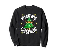 Funny Cat Christmas Tree Design For Women Cute Christmas Cat Sudadera