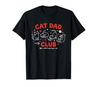 Funny Cat Dad Club Mima a Tus Gatos Camiseta
