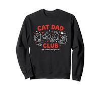 Funny Cat Dad Club Mima a Tus Gatos Sudadera