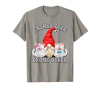 Funny Cat Dad GNOME Graphic For Fathers Day Best Cat Grandpa Camiseta
