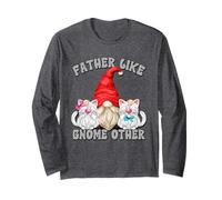 Funny Cat Dad GNOME Graphic For Fathers Day Best Cat Grandpa Manga Larga