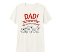 Funny Cat Dad Yelling Cats Father's Day Camiseta Premium