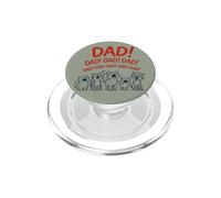 Funny Cat Dad Yelling Cats Father's Day PopSockets PopGrip para MagSafe