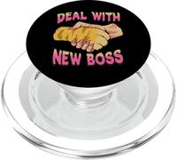 Funny Cat - Deal with The New Boss - Idea de Regalo PopSockets PopGrip para MagSafe