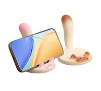 Funny Cat Desk Phone Holder 2 Pieces Non-Slip Resin Room Decor Accessory