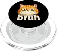 Funny Cat Face Meme Bruh Orange Cat Viral Trendy Boys Memes PopSockets PopGrip para MagSafe