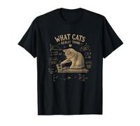 Funny Cat Física Humor Lo Que los Gatos Realmente piensan científico Camiseta