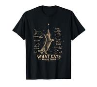 Funny Cat Física Humor Lo Que los Gatos Realmente piensan Ecuación Camiseta