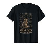 Funny Cat Física Humor Lo Que los Gatos Realmente piensan Física Camiseta