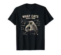 Funny Cat Física Humor Lo Que los Gatos Realmente piensan Gracioso Camiseta