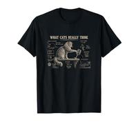 Funny Cat Física Humor Lo Que los Gatos Realmente piensan Ingeniería Camiseta