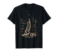 Funny Cat Física Humor Lo Que los Gatos Realmente piensan Ingeniería Camiseta