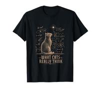 Funny Cat Física Humor Lo Que los Gatos Realmente piensan Ingeniería Camiseta
