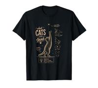 Funny Cat Física Humor Lo Que los Gatos Realmente piensan Proyectil Camiseta