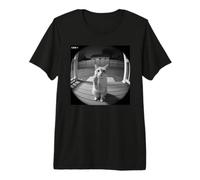Funny Cat Flipping Off Middle Finger On Security Camera Camiseta Premium