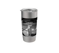 Funny Cat Flipping Off Middle Finger On Security Camera Vaso térmico de acero inoxidable de doble pared