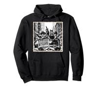 Funny Cat Gang Vintage & Cool Gangster Cats, Foto de Gato Sudadera con Capucha