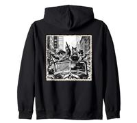 Funny Cat Gang Vintage & Cool Gangster Cats, Foto de Gato Sudadera con Capucha
