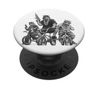 Funny Cat Gen Z Retro Hip Hop Meme PopSockets PopGrip Adhesivo