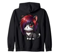 Funny Cat Goth Girl EMO Gothic Kitty Kawaii Niños Niños Sudadera con Capucha
