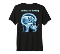 Funny Cat Hold On I'm Thinking Meme Graphic Camiseta Premium