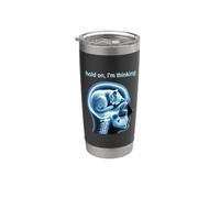 Funny Cat Hold On I'm Thinking Meme Graphic Vaso térmico de acero inoxidable de doble pared