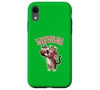 Funny Cat I Bring The Figgy Pudding Christmas Carcasa para iPhone XR