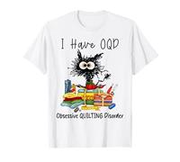 Funny Cat I Have OQD Trastorno Obsesivo del Acolchado, Quilters Camiseta
