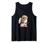 Funny Cat in Cupid Costume, Saint Valentine's Cat Selfie Camiseta sin Mangas