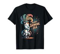 Funny Cat in Show Girl Era Outfit Meme Kitty Mujeres Niñas Camiseta