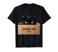 Funny Cat Judging You Silently for Cat Lover Cat Mom Cat Dad Camiseta