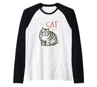 Funny Cat Juego de Palabras Big Cat Liar Camiseta Manga Raglan