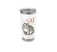Funny Cat Juego de palabras Big Cat Liar Vaso térmico de acero inoxidable de doble pared