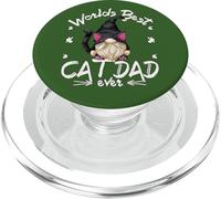 Funny Cat Lover GNOME For Men with Kitty Worlds Best Cat Dad PopSockets PopGrip para MagSafe