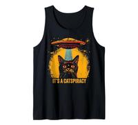 Funny Cat Lover UFO Catspiracy Meme IT IS A CATSPIRACY Camiseta sin Mangas